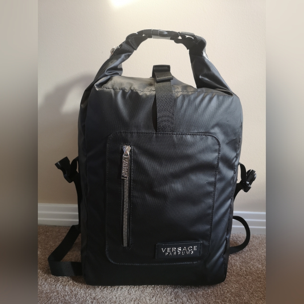 Brand New Versace Convertible Backpack and Crossbody Bag